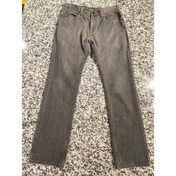 Empyre Mens Straight Leg Jeans Size 34 Gray Denim 5 Pocket Button & Zip Closure - Picture 1 of 13